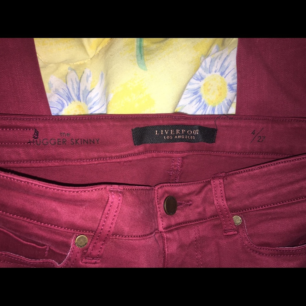 Maroon Skinny Jeans
